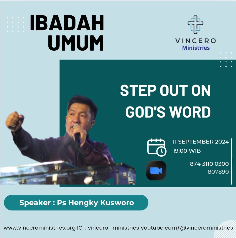 IBADAH UMUM VINCERO MINISTRIES 11 September 2024 - 19:00 WIB (ONLINE)